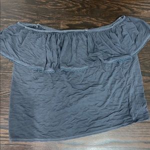 American Eagle gray off the shoulder top